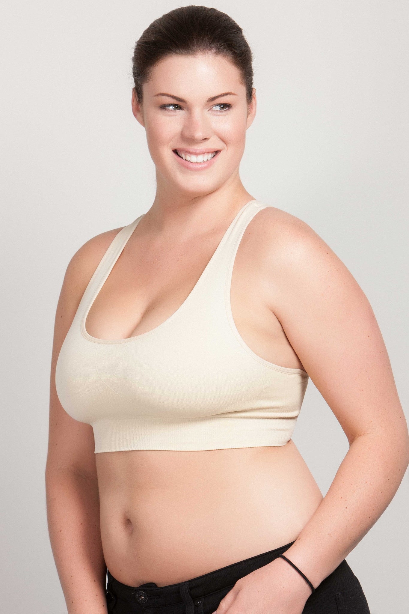 Breast Whisperer Bra for Natural Women in Beige Side