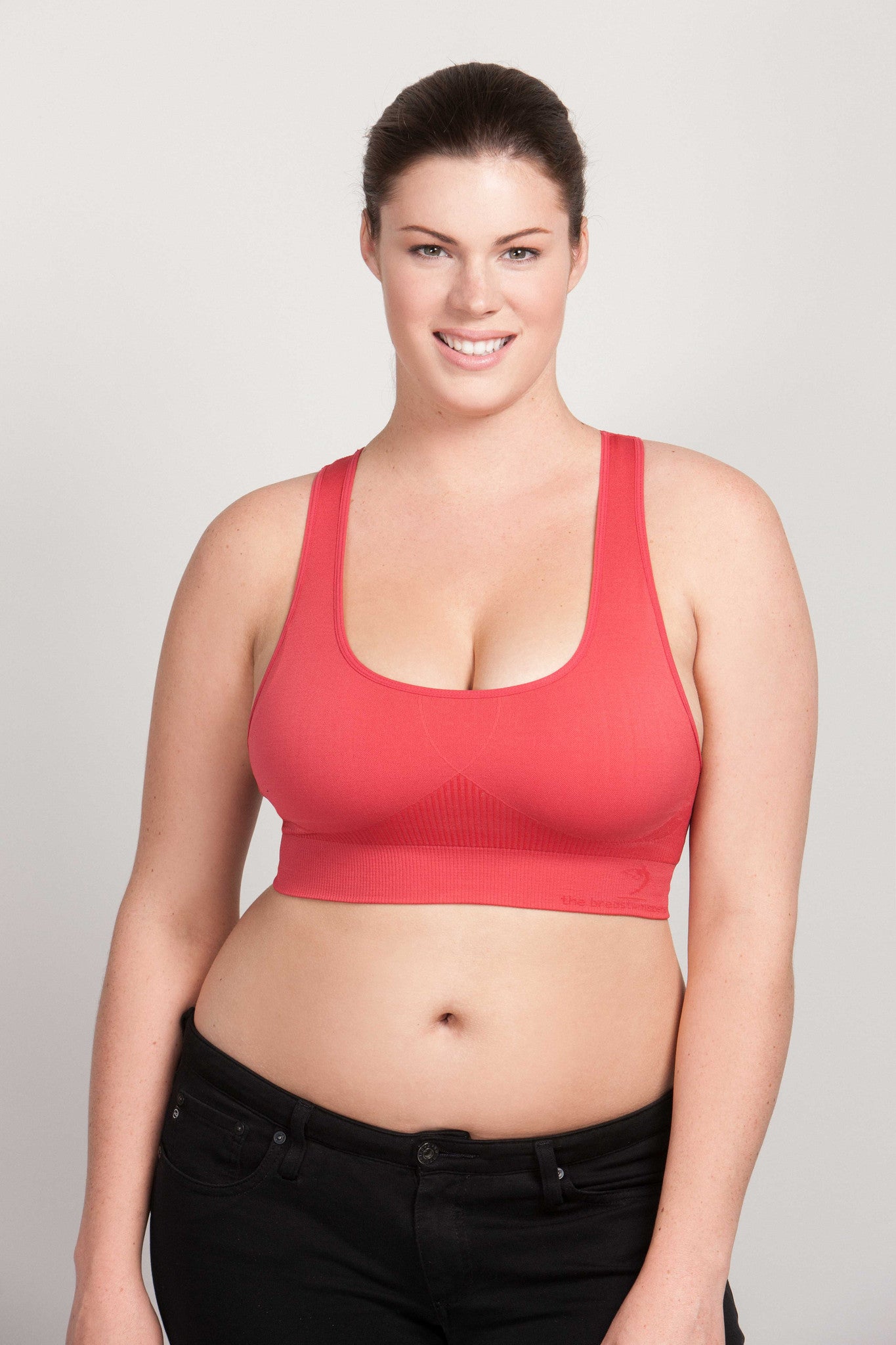 Breast Whisperer Bra for Natural Women in Coral Front