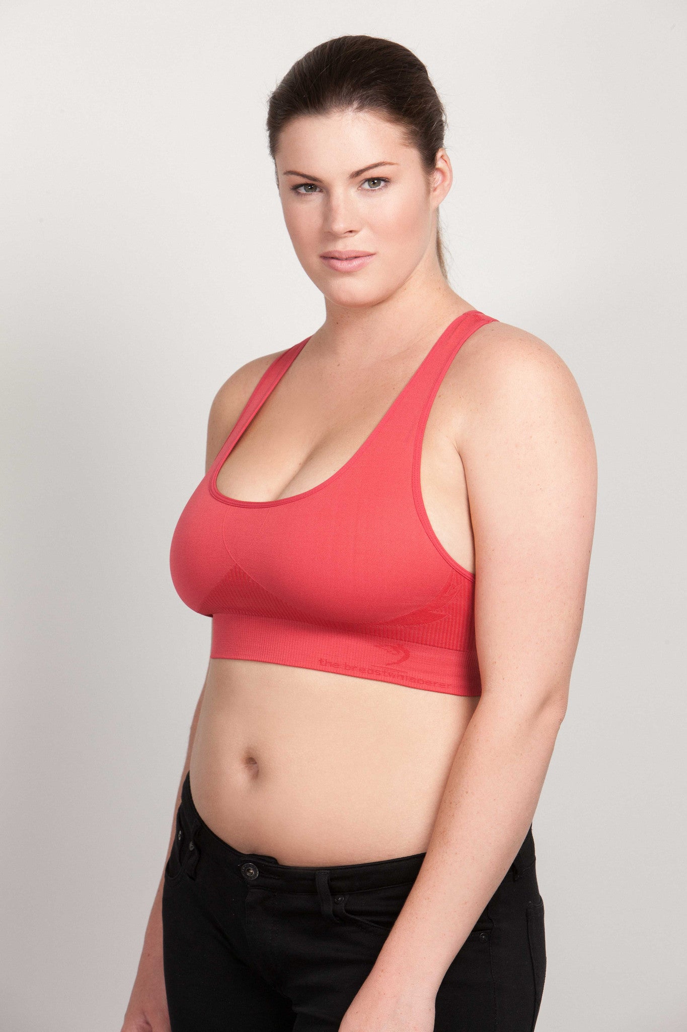 Breast Whisperer Bra for Natural Women in Coral Side