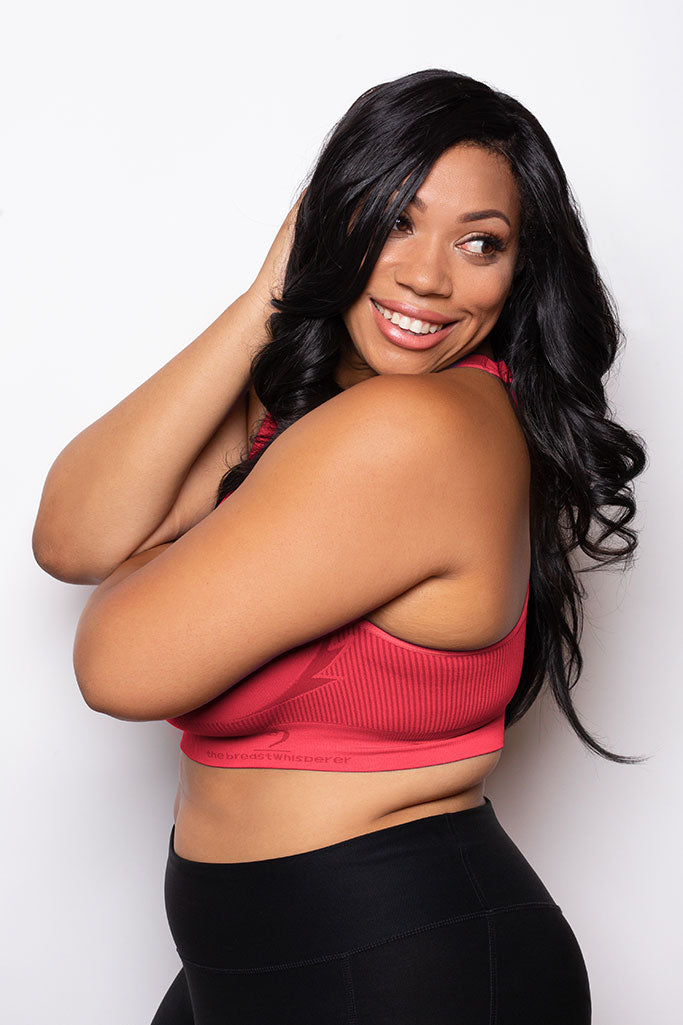 Breast Whisperer Bra Curve in Coral Side