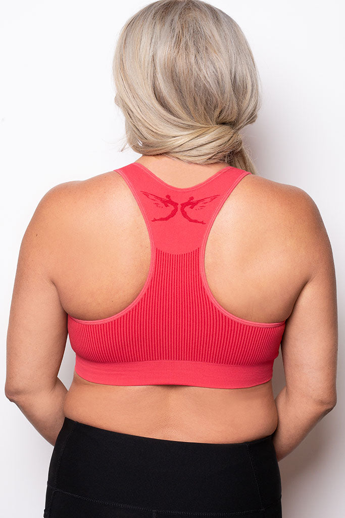 Breast Whisperer Bra Curve in Coral Back